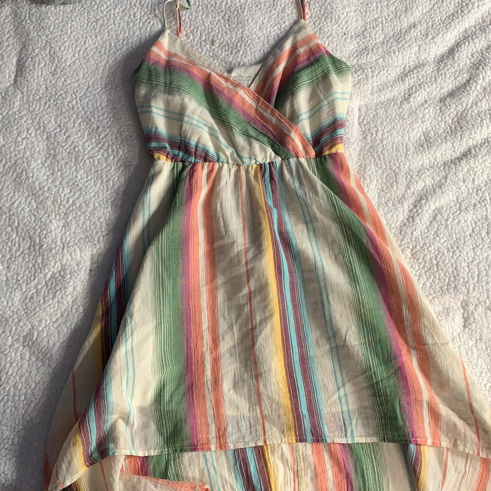 Striped flowing target dress
